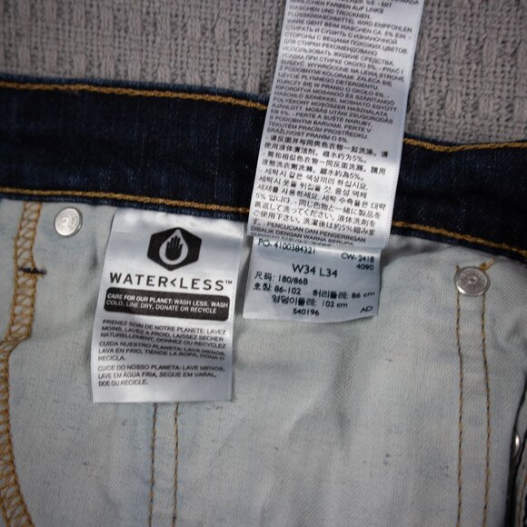 Levi's 541 Athletic Tape Faded Denim Jeans 34x34 - Picture 6 of 8